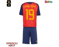 Spanien Lamine Yamal #19 Hjemmebanesæt Børn VM 2026 Kort ærmer (+ korte bukser)